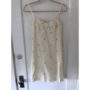 Womens Lilly Pulitzer Carolina Cup Seersucker Horseshoe Yellow Dress Size 4